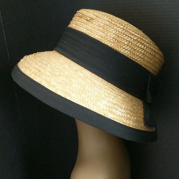 Vintage Wicker Hat Summer Raffia Old Money Style - Picture 4 of 4